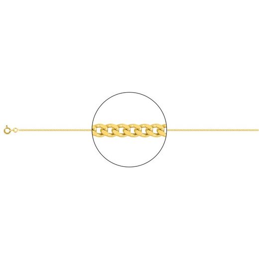Cadena Oro 18kts Argyor MRM (18)G40-55 Gourmette Diamantada En Brillo