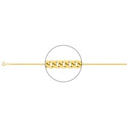 Cadena Oro 18kts Argyor MRM (18)G70-45 Gourmette Diamantada En Brillo