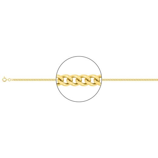 Cadena Oro 18kts Argyor MRM (18)G75-60 Gourmette Diamantada En Brillo
