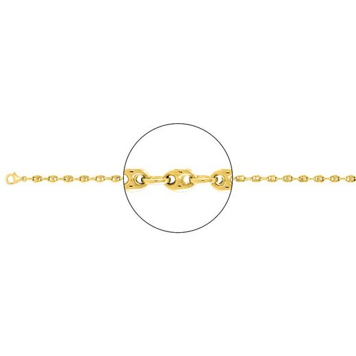 Cadena Oro 9kts Argyor MRM (9)610001.2 Grano De Café En Brillo