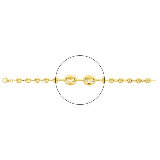 Cadena Oro 9kts Argyor MRM (9)610001.3 Grano De Café En Brillo