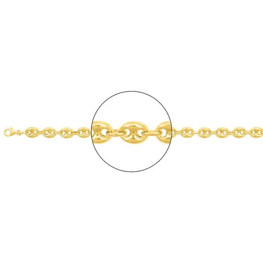 Cadena Oro 9kts Argyor MRM (9)610001.5-50 Grano De Cafe En Brillo