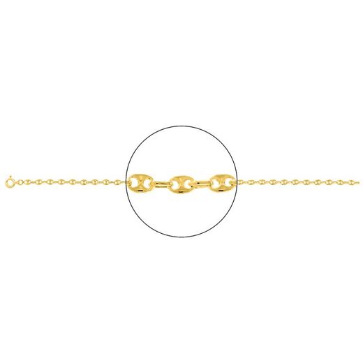 Cadena Oro 9kts Argyor MRM (9)610052-40 Grano De Cafe En Brillo