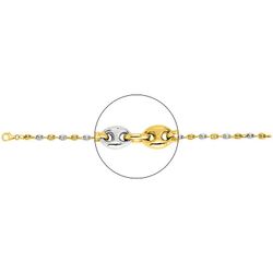 Cadena Oro Bicolor Blanco 9kts Argyor MRM (9)9K2375JG Grano De Café En Brillo