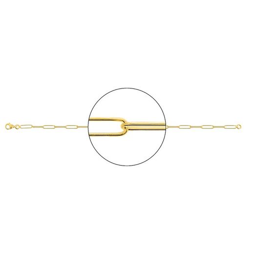 Cadena Oro 9kts Argyor MRM (9)9K507-60 Forzada Rectangular En Brillo