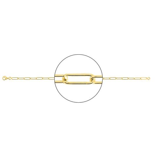 Cadena Oro 9kts Argyor MRM (9)9K509-60 Forzada Rectangular En Brillo