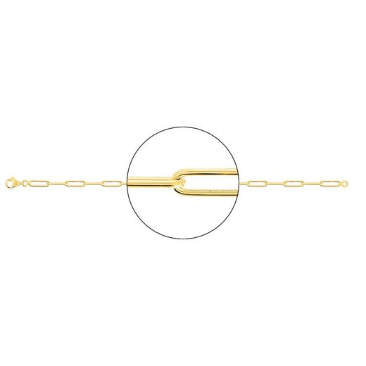 Cadena Oro 9kts Argyor MRM (9)9K510-50 Forzada Rectangular En Brillo
