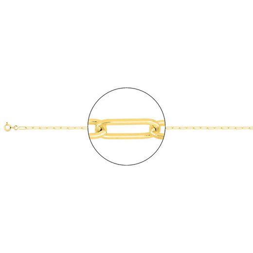 Cadena Oro 9kts Argyor MRM (9)9K519-60 Forzada Rectangular En Brillo