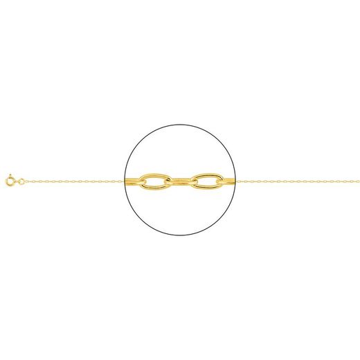 Cadena Oro 9kts Argyor MRM (9)9KF30T-50 Forzada Rectangular En Brillo