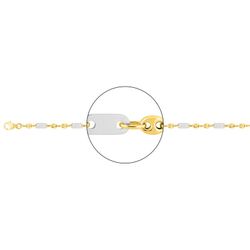 Cadena Oro Bicolor Blanco 18kts Argyor MRM (18)22078G-45 Grano De Café Hueca En Brillo