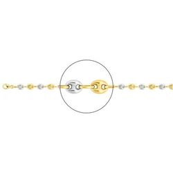 Cadena Oro Bicolor Blanco 18kts Argyor MRM (18)525G-40 Grano De Café Hueca En Brillo