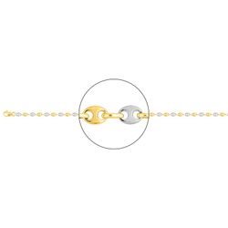 Cadena Oro Bicolor Blanco 18kts Argyor MRM (18)539.2G-45 Grano De Café En Brillo
