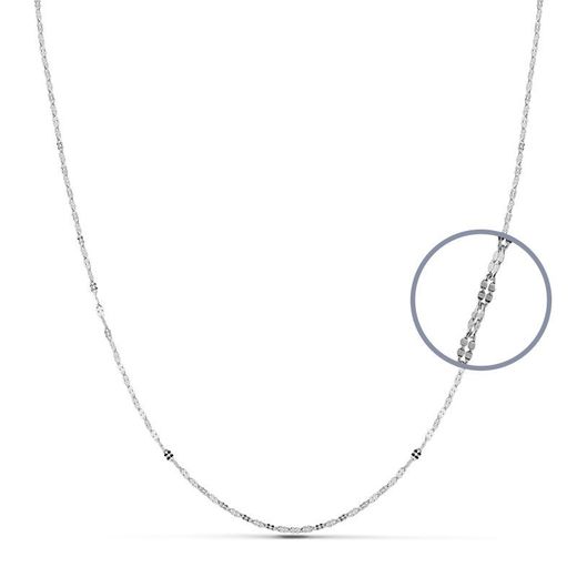 18kts White Gold Chain Length 40cm Width 1,1mm 12000440