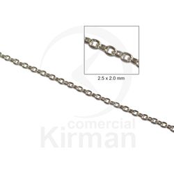 Cadena Plata 072301 Rolo Oval 50cm (2,5mm x 2,0mm)