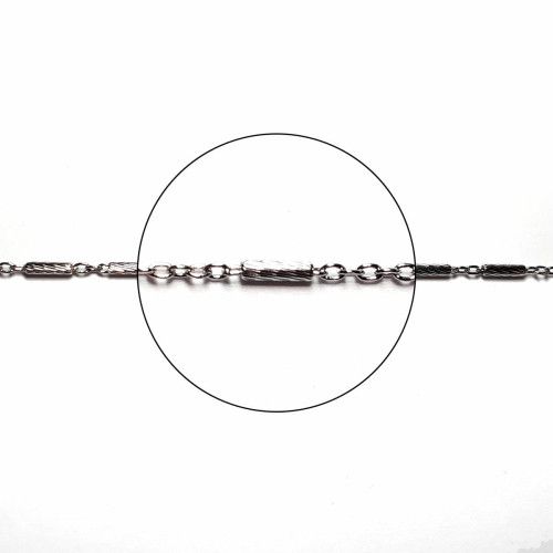 Cadena Plata Barritas 50cm NP154/10/50