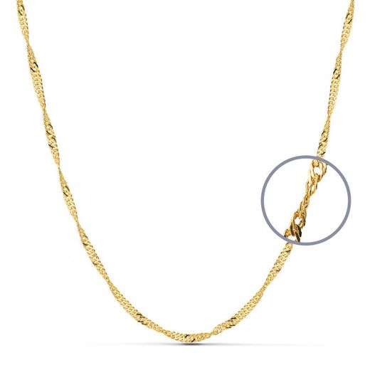 18kts Gold Singapore Chain Length 60cm Width 2,5mm 11006060