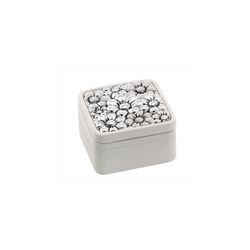 Caja Cuadrada Latón 7x7cm 2063-04G Detalle Tapa Margaritas