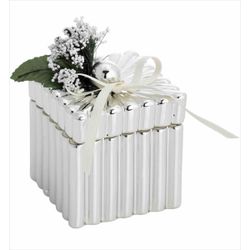 Caja Cuadrada Mediana 2199-01M Tapa Detalle Floral