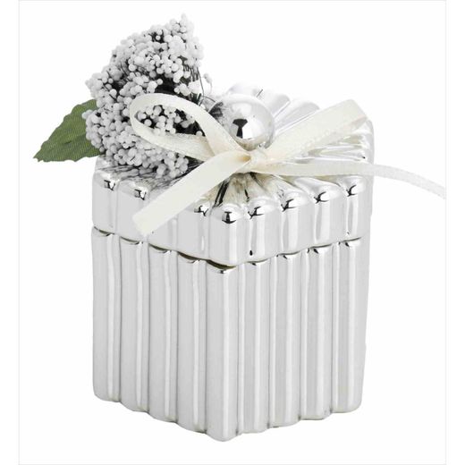 Caja Hexagonal Mediana 2199-04M Tapa Detalle Floral