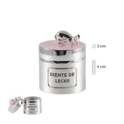 Caja Primer Diente Acero 4x3cm GA5012R Rosa Ratón