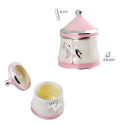 Caja Primer Diente Cerámica 6x4,5cm GA5011R Caballo Rosa