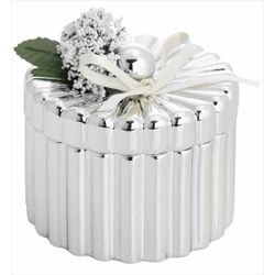 Caja Redonda Grande 2199-02G Tapa Detalle Floral
