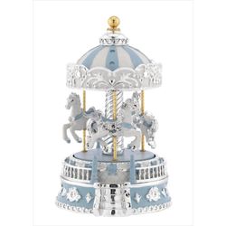 Carrousel Musical Caballitos Celeste B4205-01C 19cm
