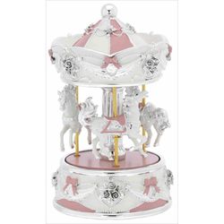 Carrousel Musical Caballitos Rosa B4211-02R 20cm