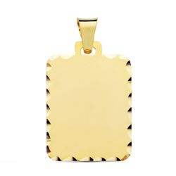 Chapa Oro 9kts 28x20mm 9K070848 Tallado