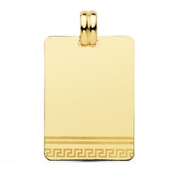 Chapa Oro 9kts 28x20mm 9K260088 Greca