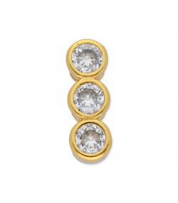 Charm Acero Dorado Mujer Liska LM19-D 3 Circonitas