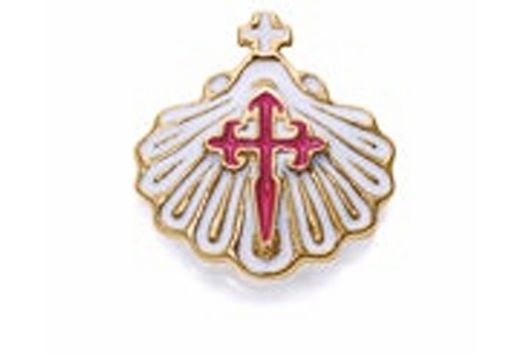 Viceroy Gold Steel Charm 14260M01012 Enameled Santiago Cross