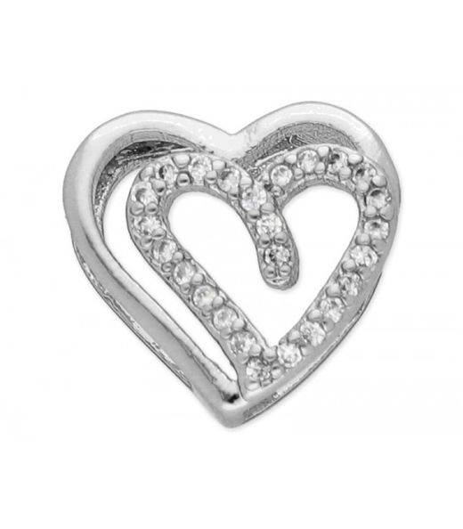 Breloque en acier pour femme Liska LM57 avec cœur en zircone