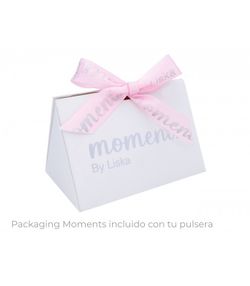 Berloque Liska LM54-R em aço rosa com coroa de zircônia para mulheres