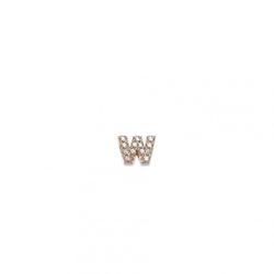 Charm Plata Dorada Sovrani  J001W Letra W Con Circonitas