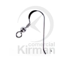 Cierre Plata 072021 Gancho Montaje 9x17mm x (0,70mm Diámetro)