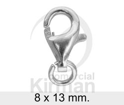 Cierre Plata 072073 Mosquetón Lágrima C. Anilla 8x13mm