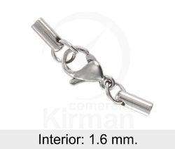 Cierre Plata 072077 Mosquetón 6x1,6mm C. Terminales Forrados