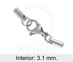 Cierre Plata 072079 Mosquetón 6x3,1mm C. Terminales Forrados