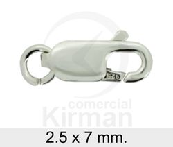 Cierre Plata 072130 Mosquetón Plano C. Anilla 2,5x7mm