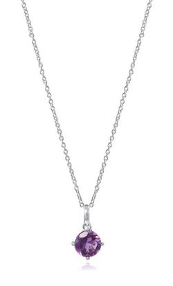 Colgante Acero Baño Plata Viceroy Mujer 14455C01019 Piedra Amatista