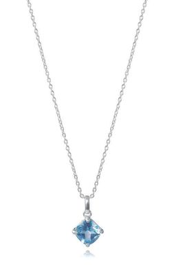 Colgante Acero Baño Plata Viceroy Mujer 14457C01013 Piedra Topacio Azul