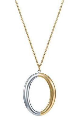 Colgante Acero Bicolor Dorado Viceroy Mujer 15225C01012 Óvalo En Brillo