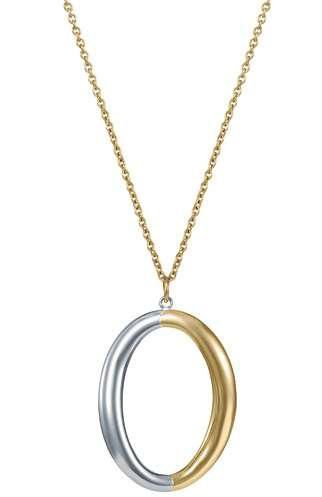 Colgante Acero Bicolor Dorado Viceroy Mujer 15225C01012 Óvalo En Brillo