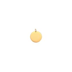 Colgante Acero Dorado 16mm CSL0004DOXX16 Chapa Circular