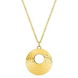 Colgante Acero Dorado Argyor MRM Mujer (AC)432727 Círculo Relieve