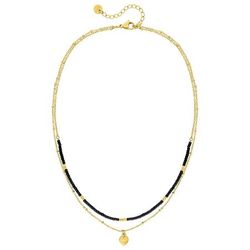 Colgante Acero Dorado Argyor MRM Mujer (AC)432740 Corazón Piedras Negras