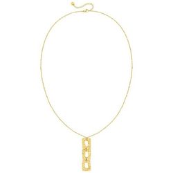 Colgante Acero Dorado Argyor MRM Mujer (AC)432743 Rectángulos Relieve En Brillo