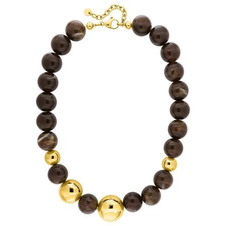 Colgante Acero Dorado Argyor MRM Mujer (AC)432748 Bolas Acrílico Negra