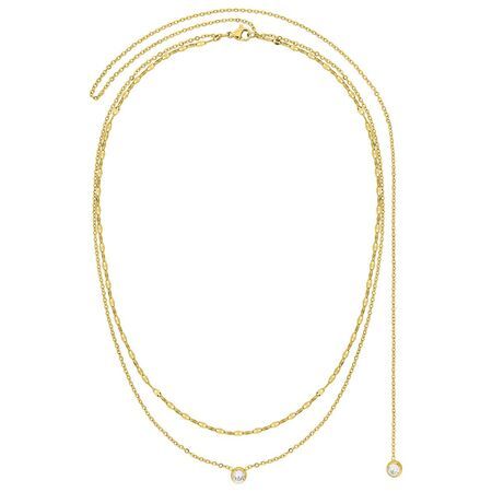 Colgante Acero Dorado Argyor MRM Mujer (AC)432754 Cristales